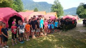 Mladi gasilci iz tolminske občine in beljaškega okrožja na mednarodnem taboru