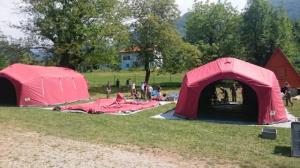 Mladi gasilci iz tolminske občine in beljaškega okrožja na mednarodnem taboru